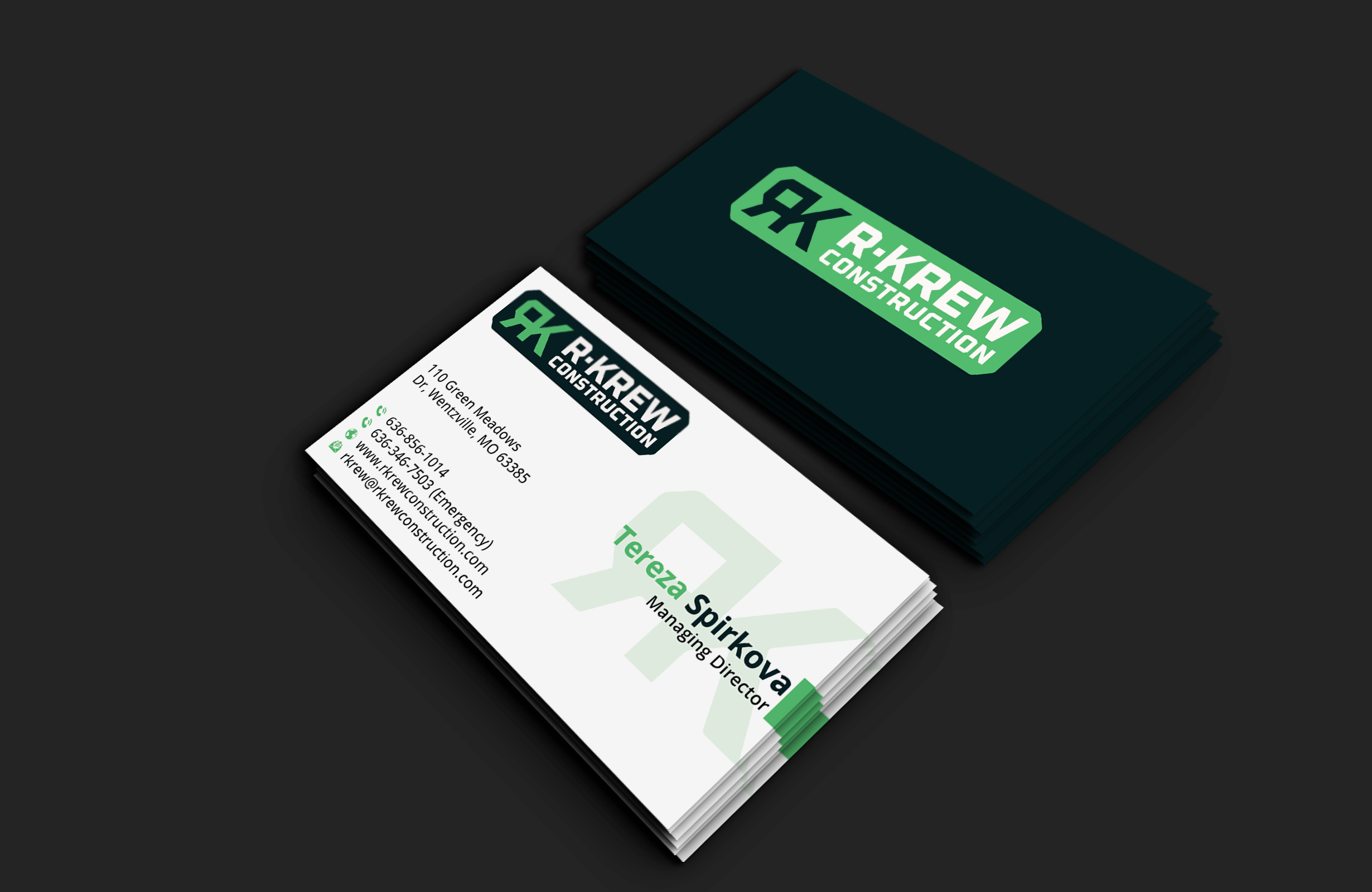 Business Card Design by DesignerShahadat for RKREW Construction | Design #32173256