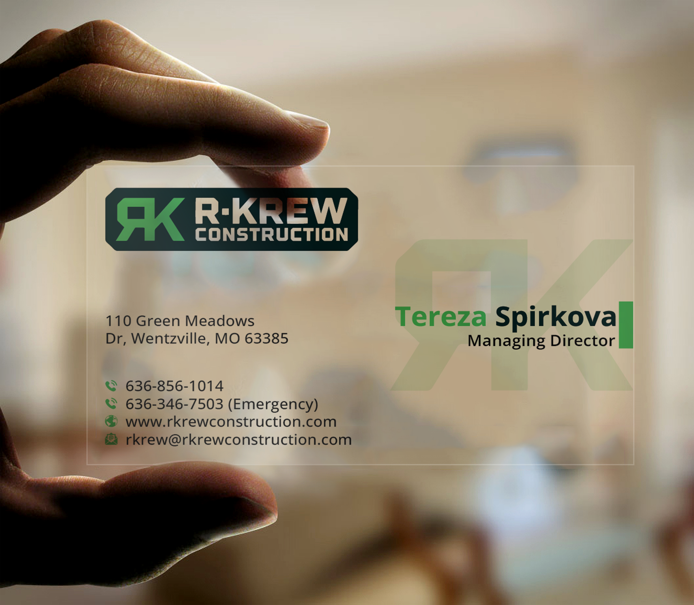 Business Card Design by DesignerShahadat for RKREW Construction | Design #32173257