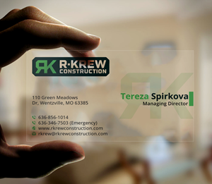 Diseño de Tarjeta de Presentación por DesignerShahadat para RKREW Construction | Diseño: #32173257