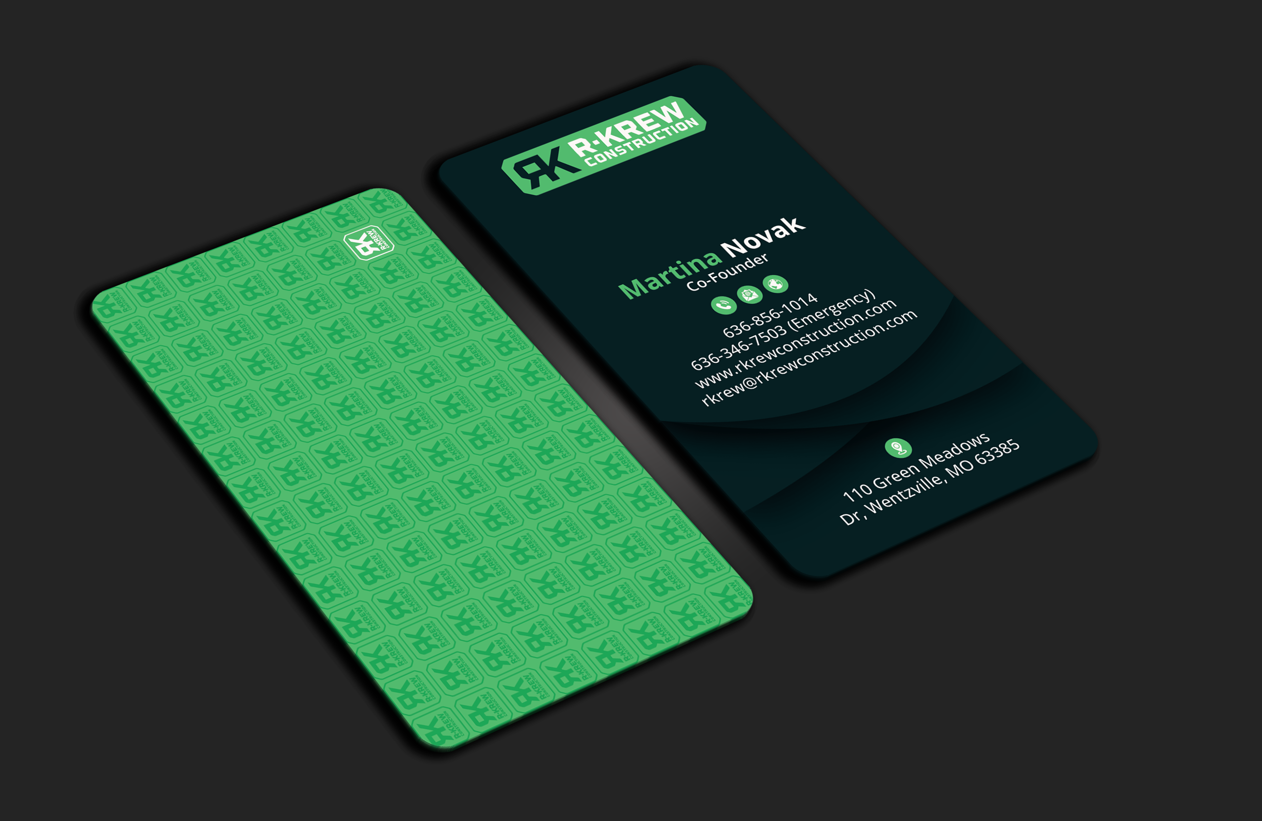 Business Card Design by DesignerShahadat for RKREW Construction | Design #32173387