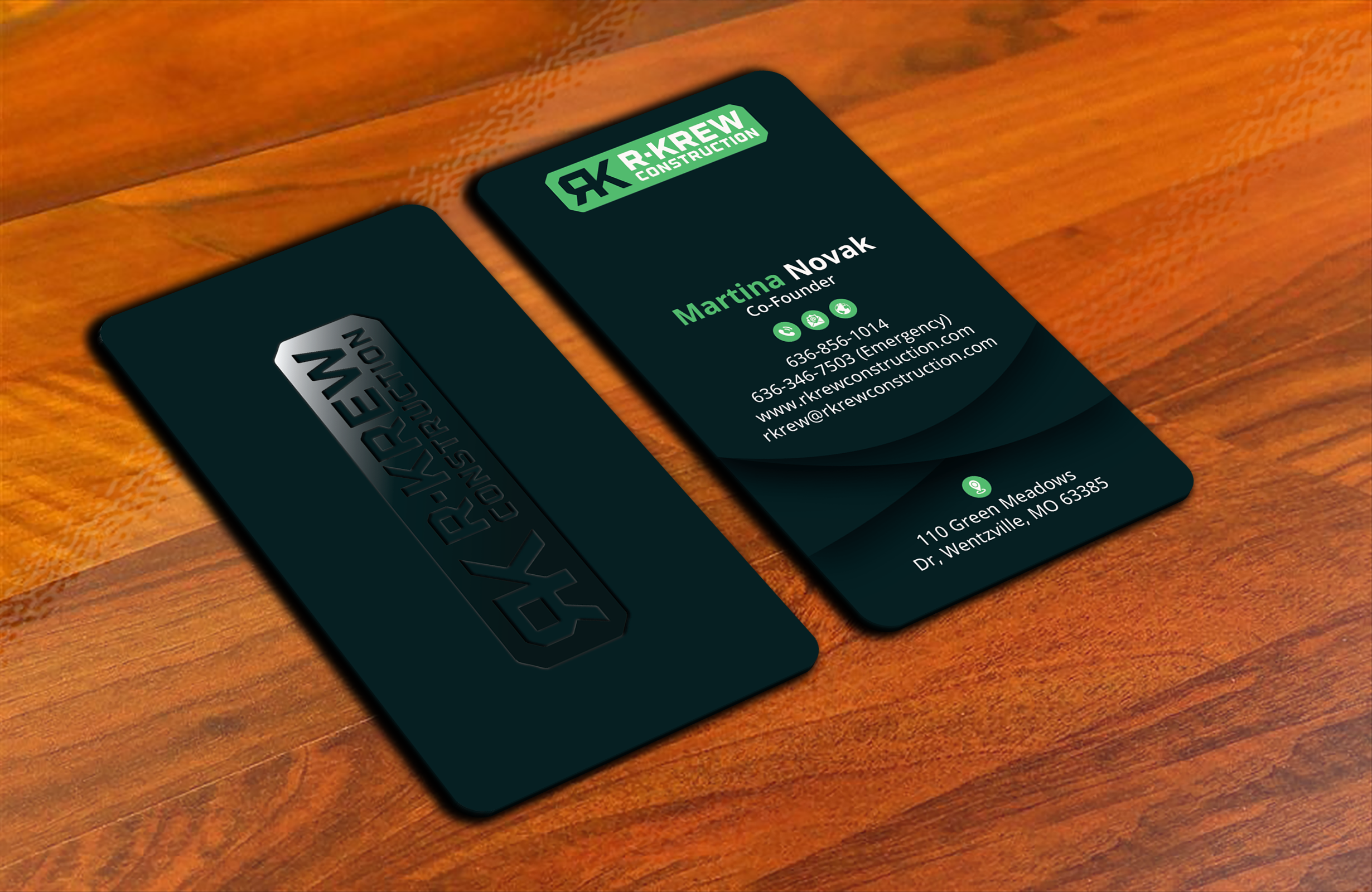 Business Card Design by DesignerShahadat for RKREW Construction | Design #32173390