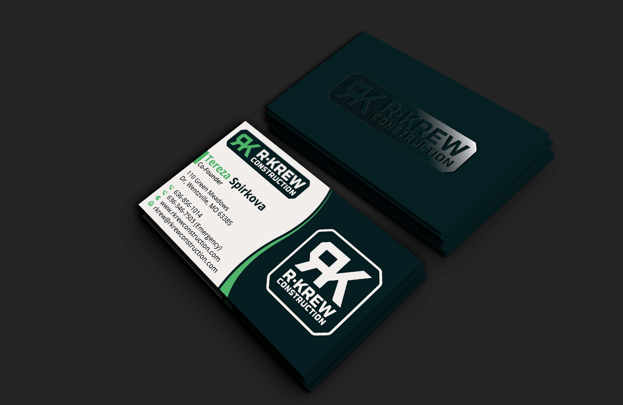 Diseño de Tarjeta de Presentación por DesignerShahadat para RKREW Construction | Diseño #32173397