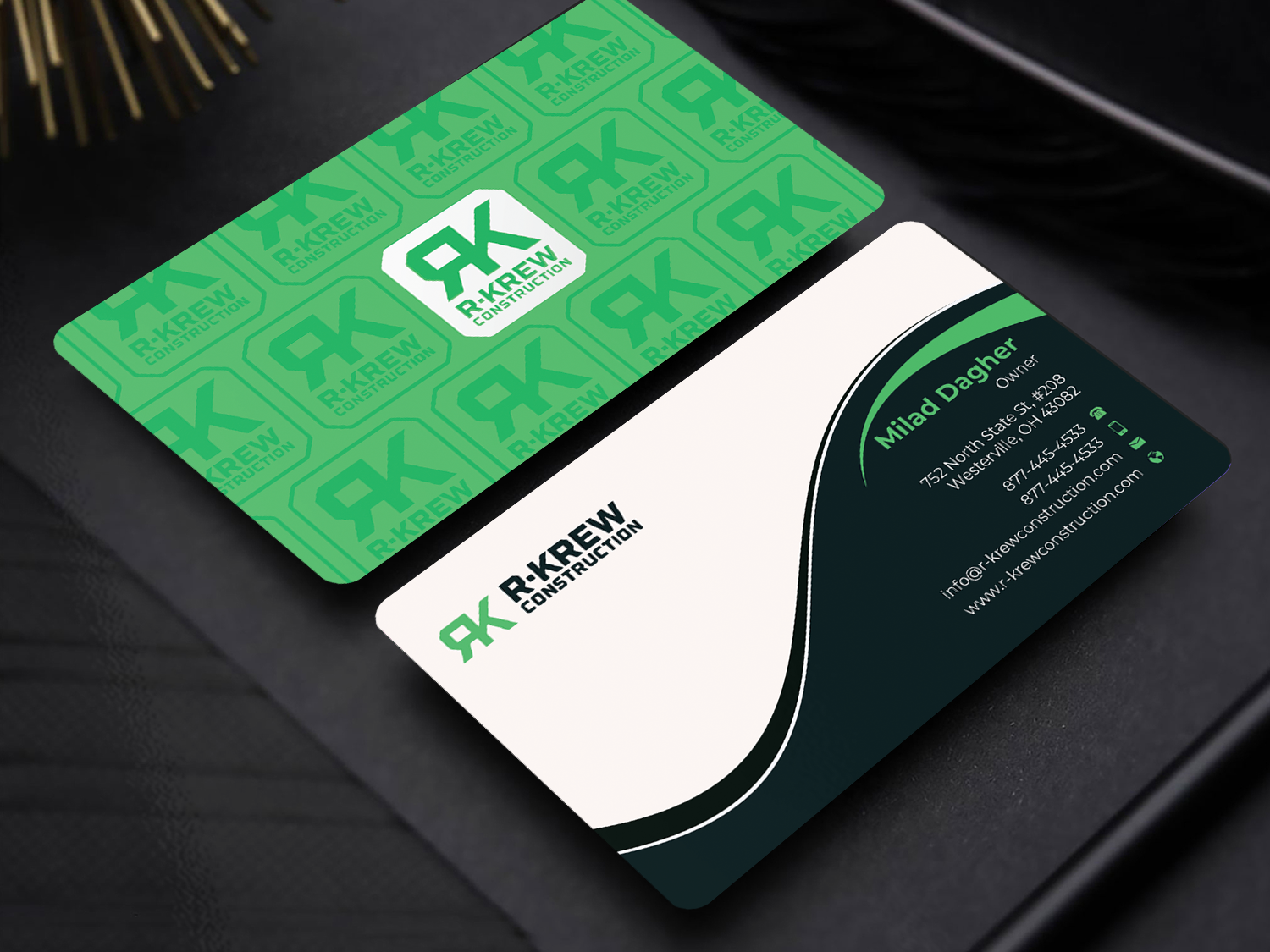 Business Card Design by Innovative Graphix for RKREW Construction | Design #32176065