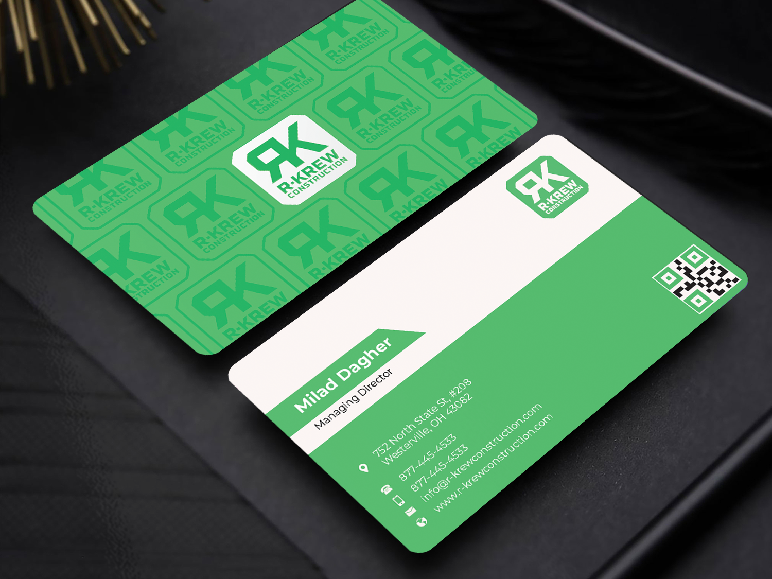 Business Card Design by Innovative Graphix for RKREW Construction | Design #32177403