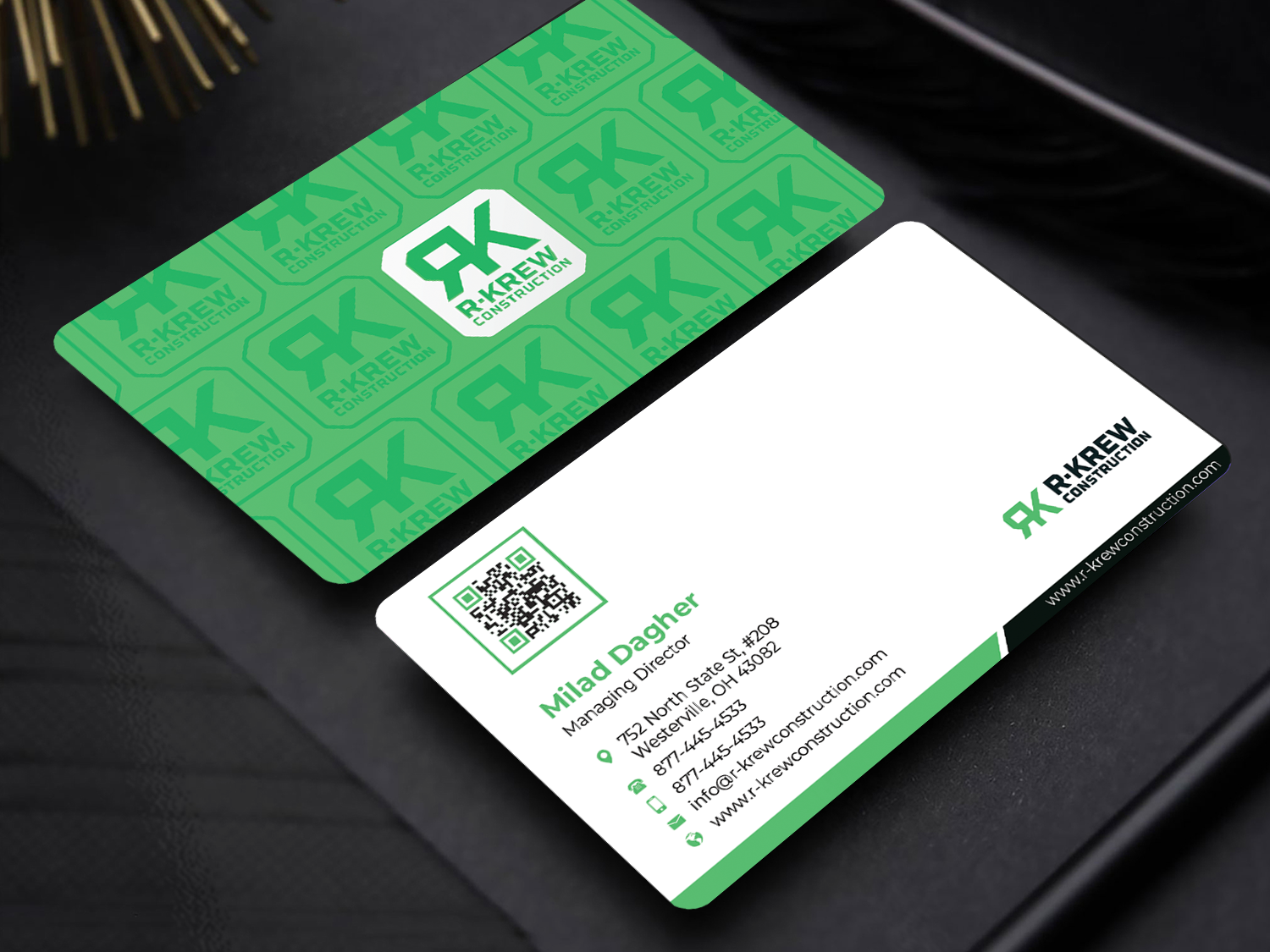 Business Card Design by Innovative Graphix for RKREW Construction | Design #32178269