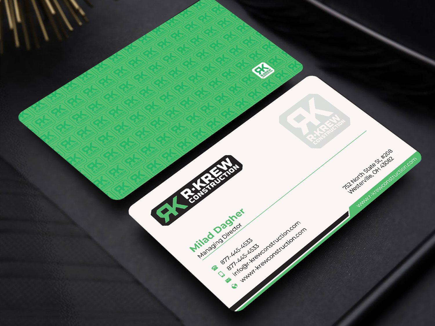 Business Card Design by Innovative Graphix for RKREW Construction | Design #32192083