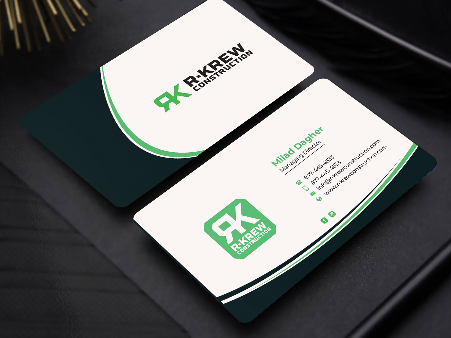 Visitenkarten-Design von Innovative Graphix für RKREW Construction | Design #32198911