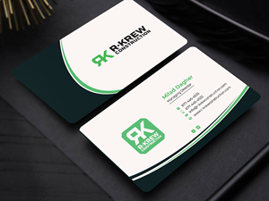 Diseño de Tarjeta de Presentación por Innovative Graphix para RKREW Construction | Diseño: #32198911