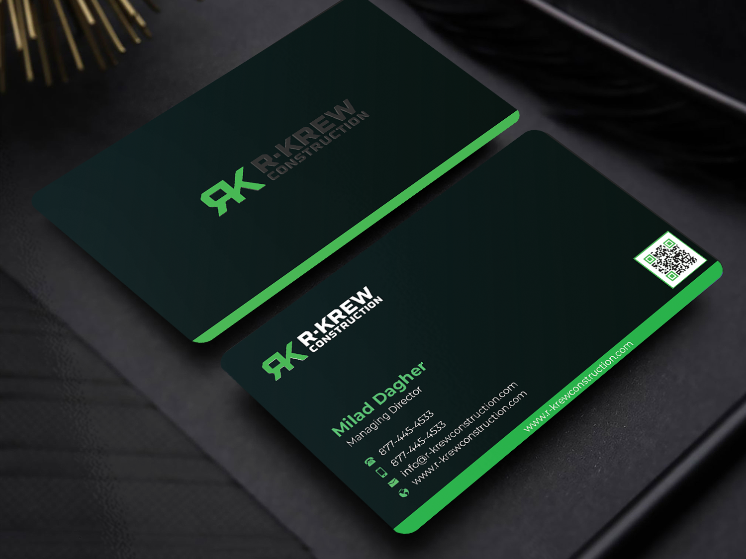 Business Card Design by Innovative Graphix for RKREW Construction | Design #32200261