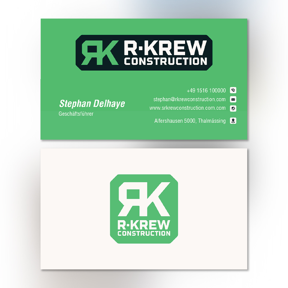 Business Card Design by YourLogoMaster for RKREW Construction | Design #32195534