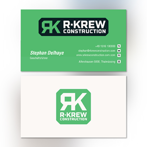 Diseño de Tarjeta de Presentación por YourLogoMaster para RKREW Construction | Diseño: #32195534