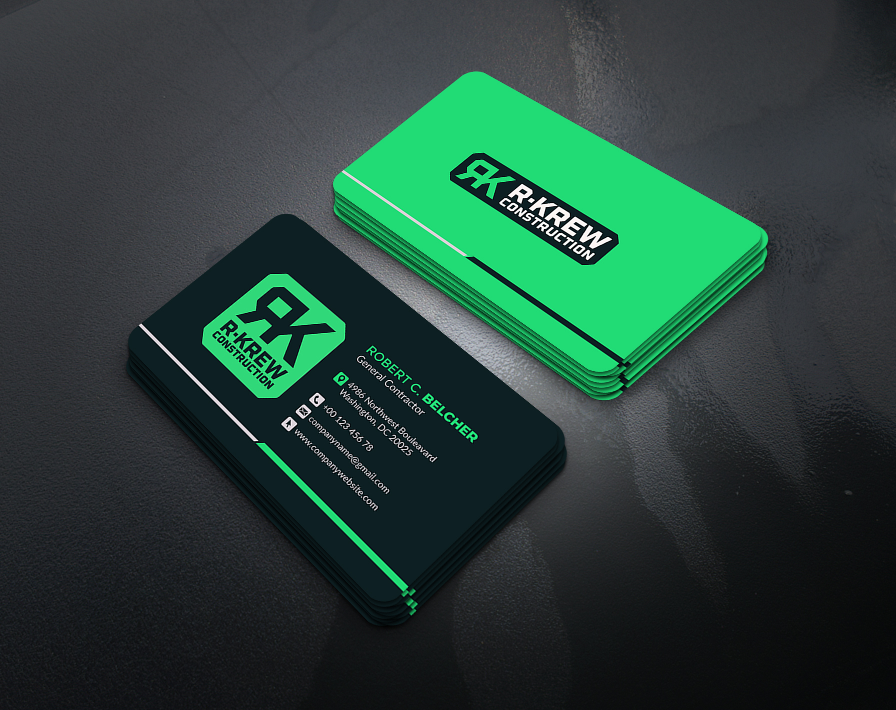 Diseño de Tarjeta de Presentación por artbitin para RKREW Construction | Diseño #32181324