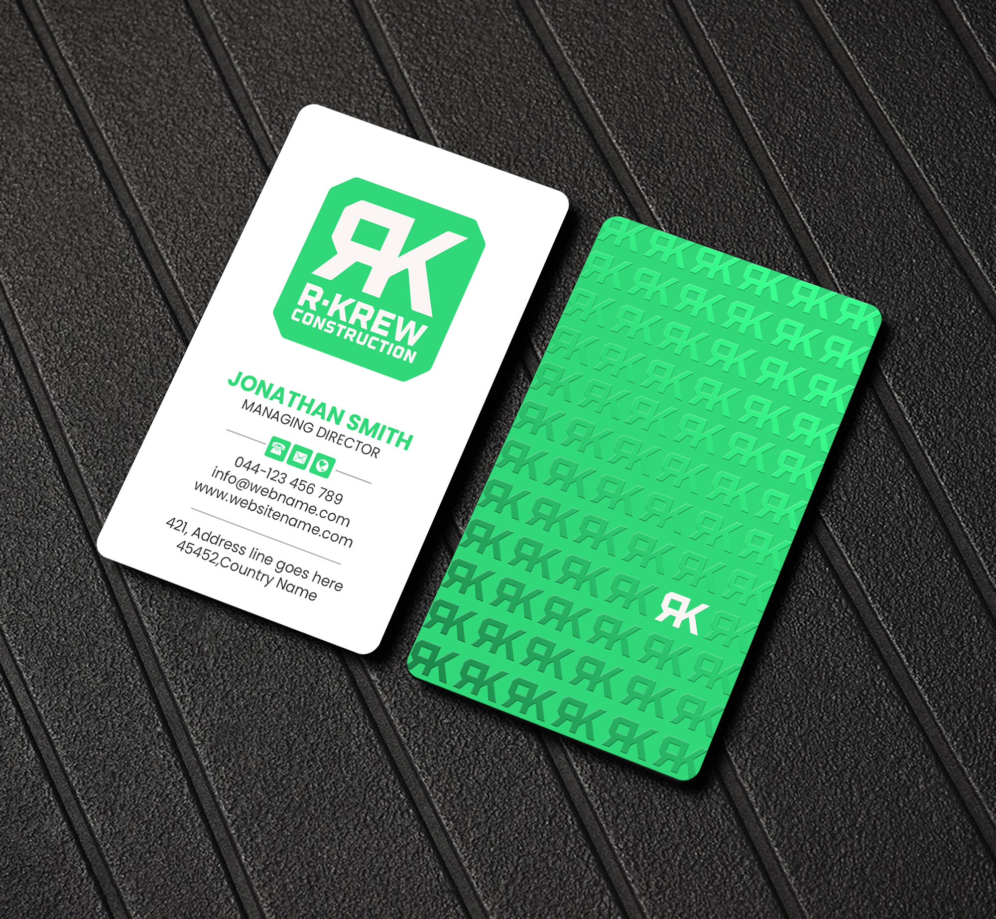 Visitenkarten-Design von Creations Box 2015 für RKREW Construction | Design #32189152