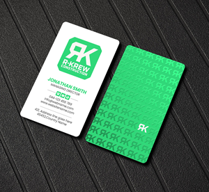 Diseño de Tarjeta de Presentación por Creations Box 2015 para RKREW Construction | Diseño #32189152