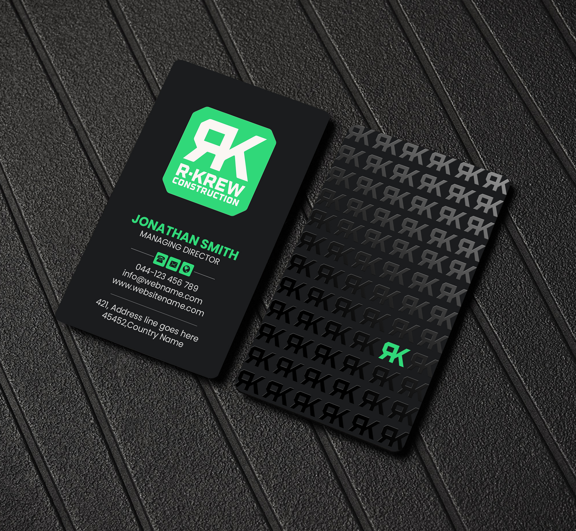 Diseño de Tarjeta de Presentación por Creations Box 2015 para RKREW Construction | Diseño #32189153