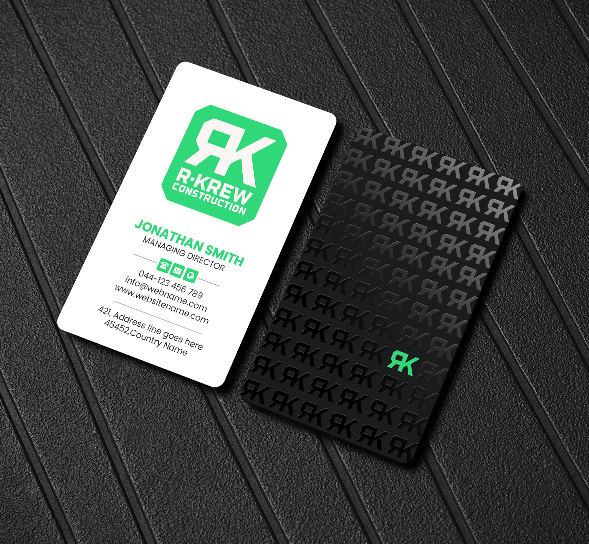 Diseño de Tarjeta de Presentación por Creations Box 2015 para RKREW Construction | Diseño #32189154