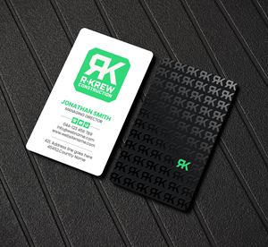 Diseño de Tarjeta de Presentación por Creations Box 2015 para RKREW Construction | Diseño: #32189154