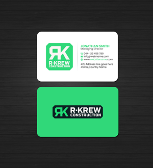 Diseño de Tarjeta de Presentación por Creations Box 2015 para RKREW Construction | Diseño: #32189158