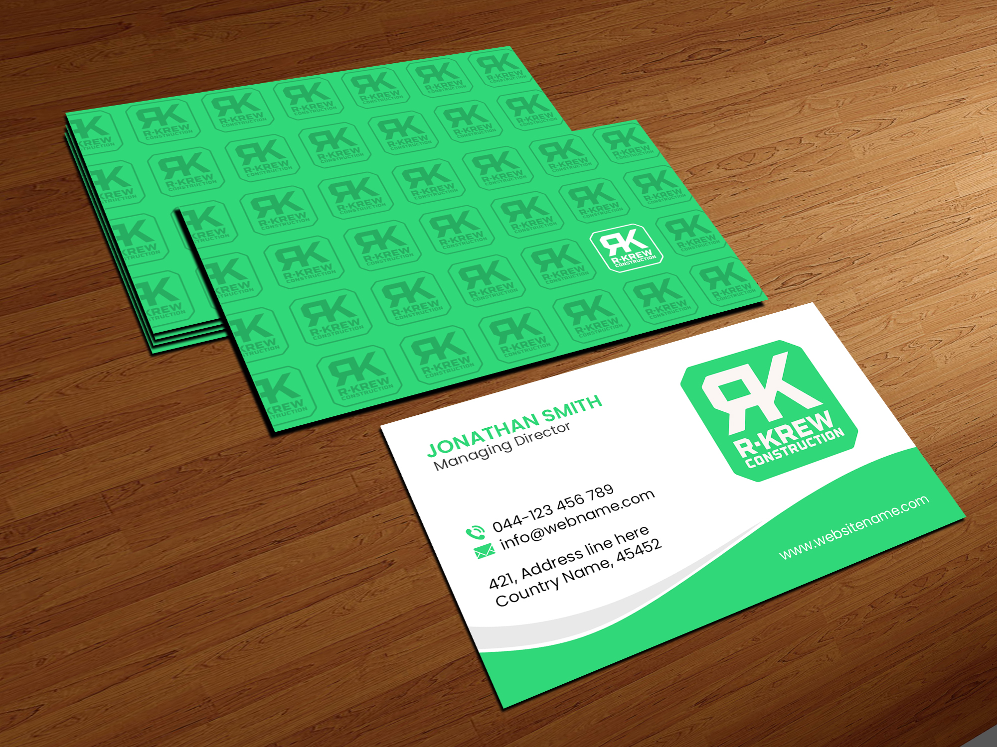 Diseño de Tarjeta de Presentación por Creations Box 2015 para RKREW Construction | Diseño #32189165