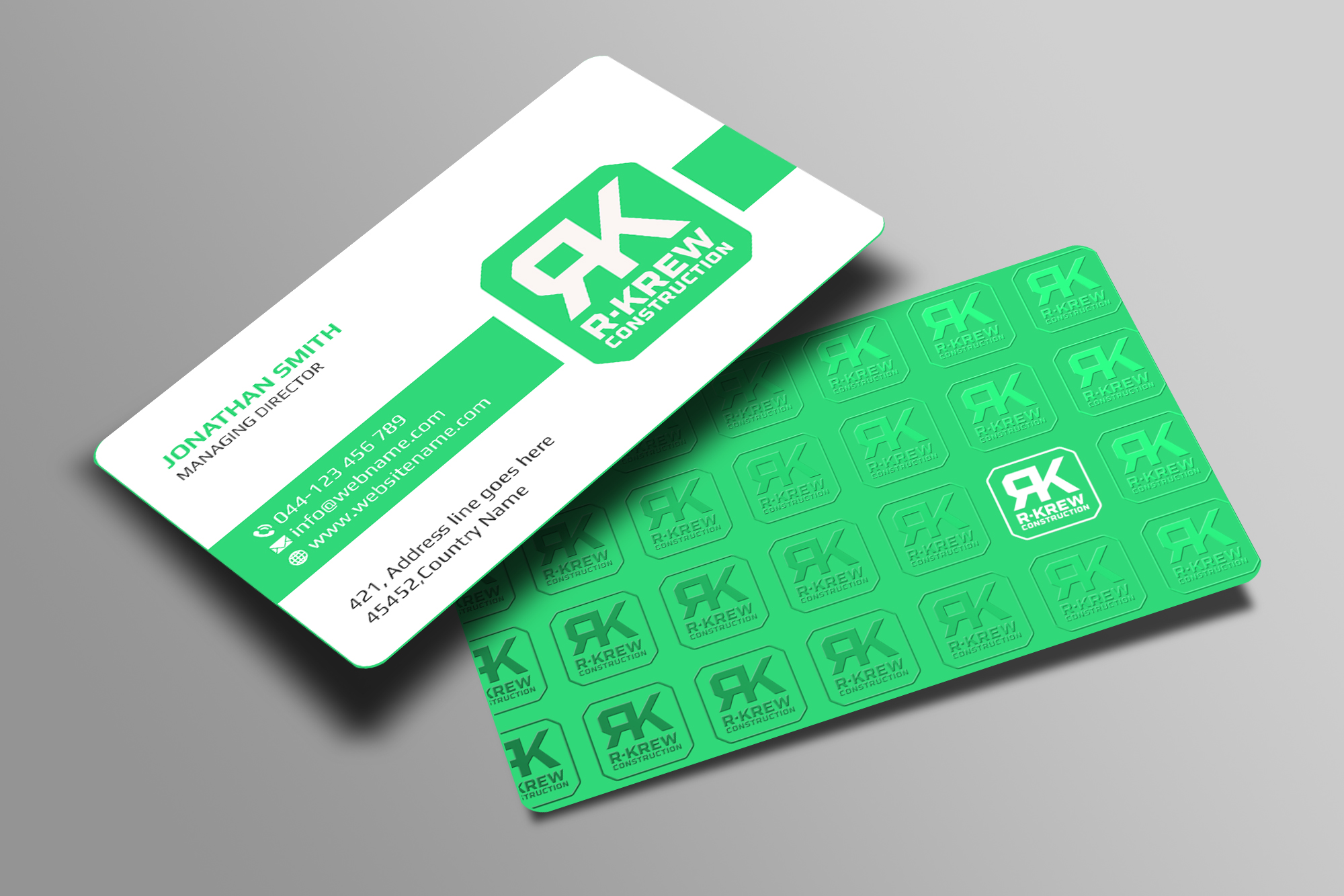 Diseño de Tarjeta de Presentación por Creations Box 2015 para RKREW Construction | Diseño #32189167