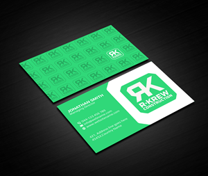 Diseño de Tarjeta de Presentación por Creations Box 2015 para RKREW Construction | Diseño: #32189175