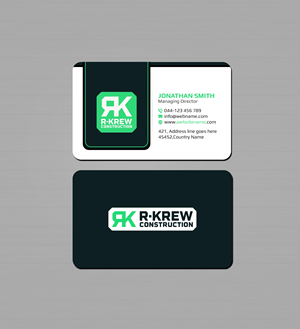 Diseño de Tarjeta de Presentación por Creations Box 2015 para RKREW Construction | Diseño: #32189535