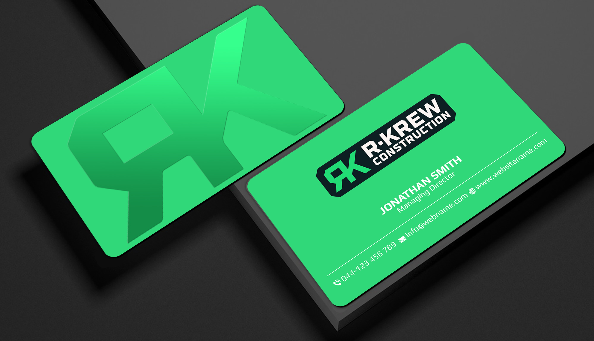 Diseño de Tarjeta de Presentación por Creations Box 2015 para RKREW Construction | Diseño #32189536