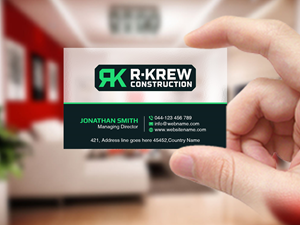 Business Card Design by Creations Box 2015 for RKREW Construction | Design: #32189544