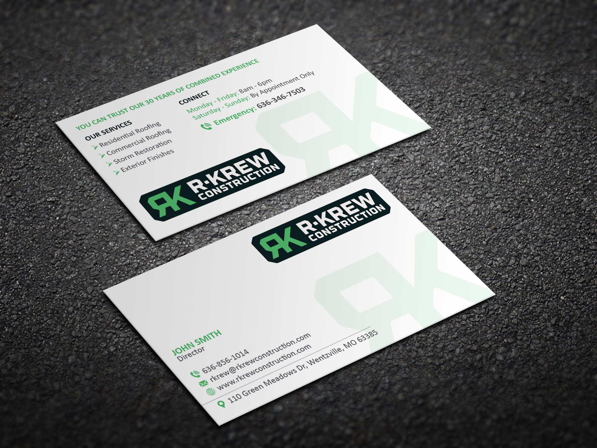 Design de Carte de Visite par Magic of Art pour RKREW Construction | Design #32200650