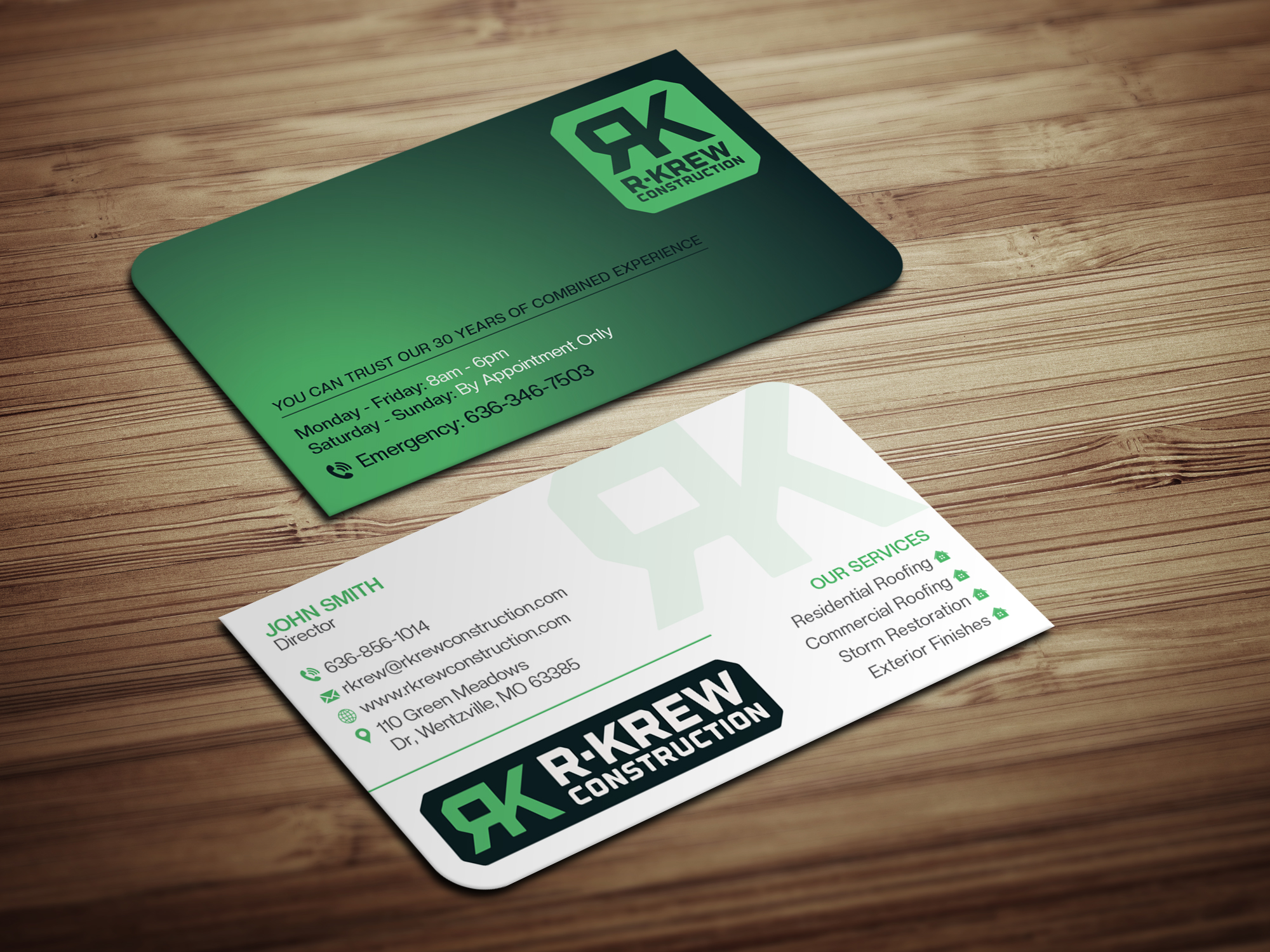 Business Card Design by Magic of Art for RKREW Construction | Design #32200651