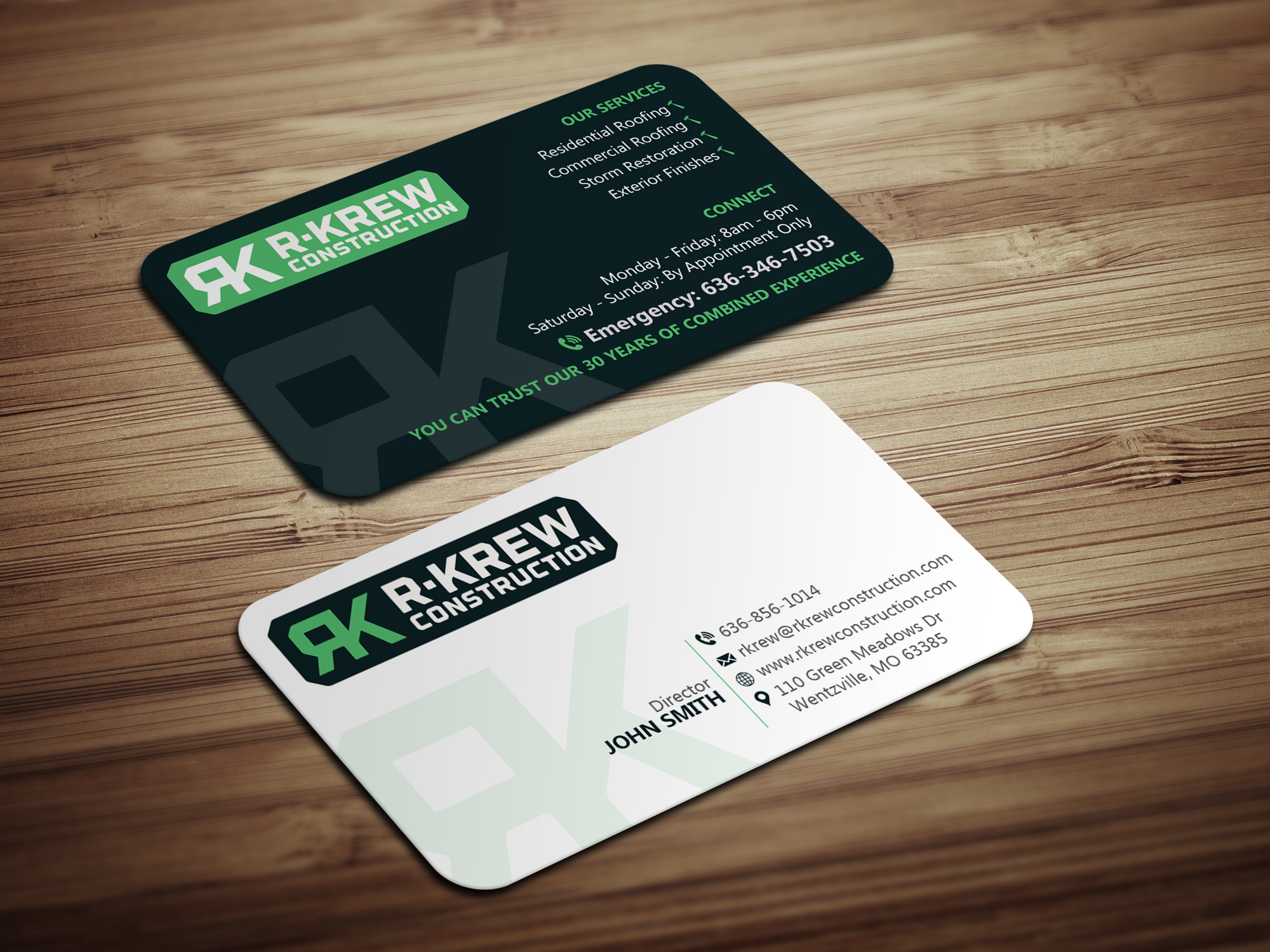 Business Card Design by Magic of Art for RKREW Construction | Design #32200652