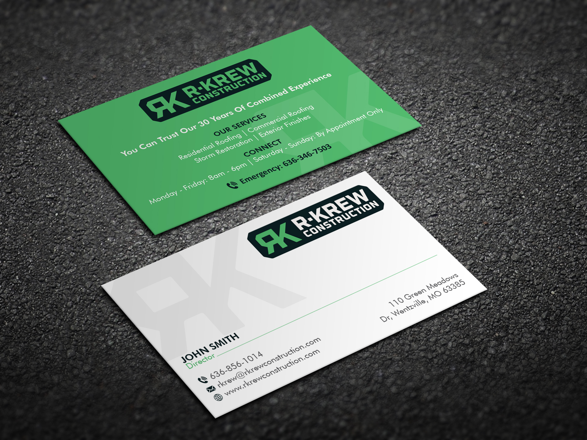 Business Card Design by Magic of Art for RKREW Construction | Design #32200653