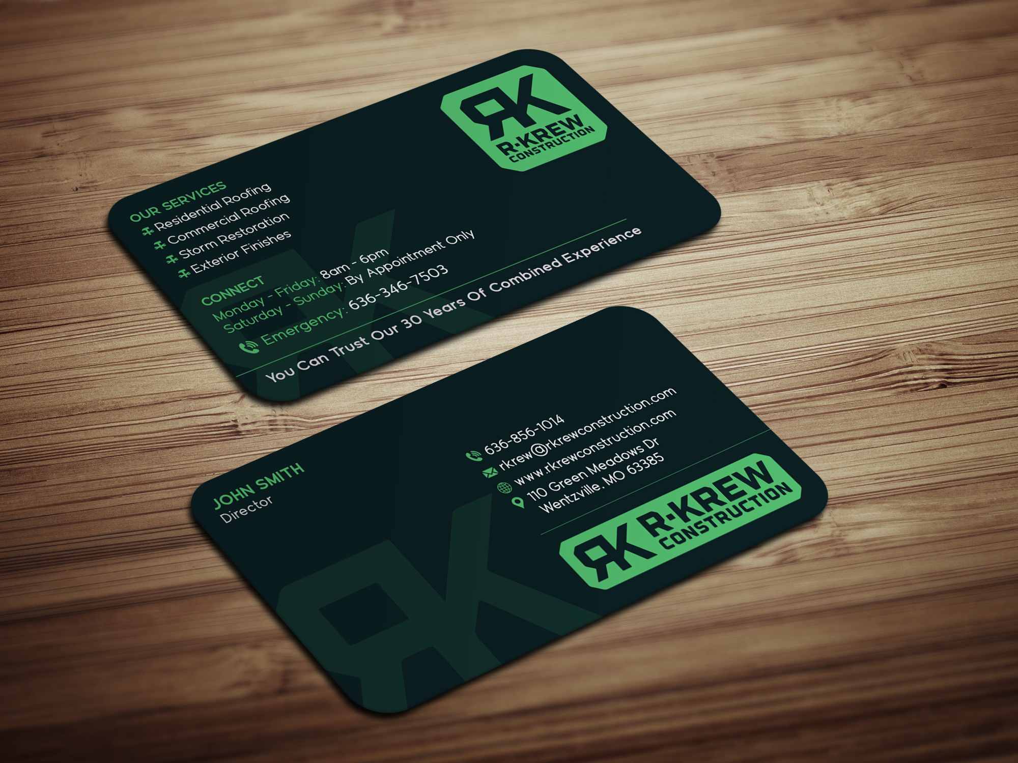 Business Card Design by Magic of Art for RKREW Construction | Design #32200654
