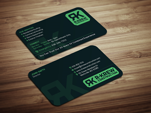 Diseño de Tarjeta de Presentación por Magic of Art para RKREW Construction | Diseño: #32200654