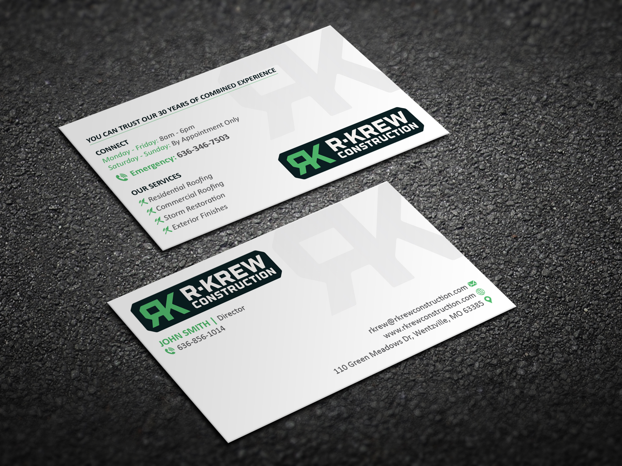 Business Card Design by Magic of Art for RKREW Construction | Design #32200692