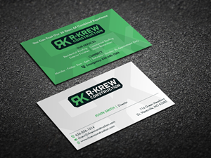 Diseño de Tarjeta de Presentación por Magic of Art para RKREW Construction | Diseño: #32200693