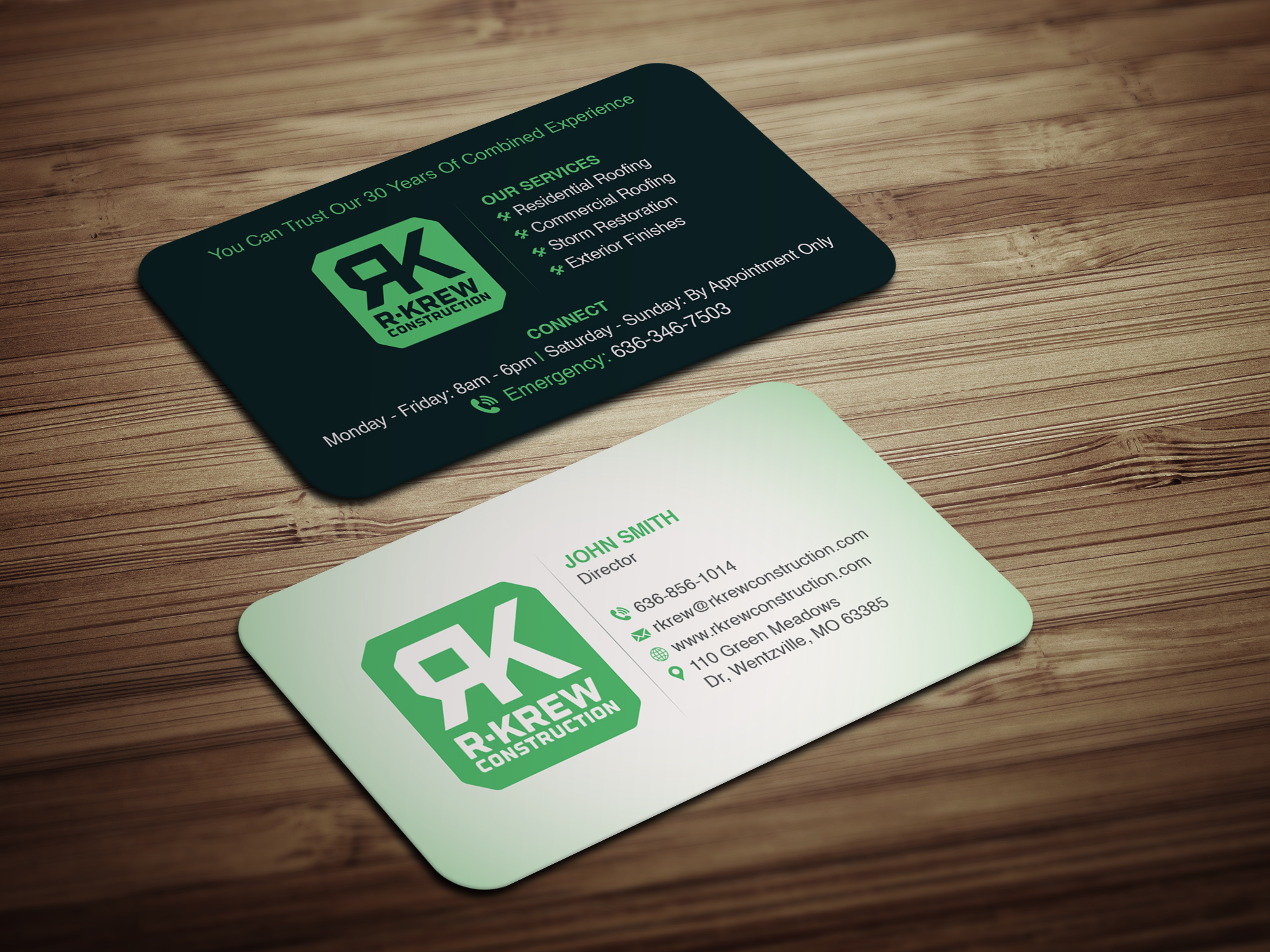 Business Card Design by Magic of Art for RKREW Construction | Design #32200694