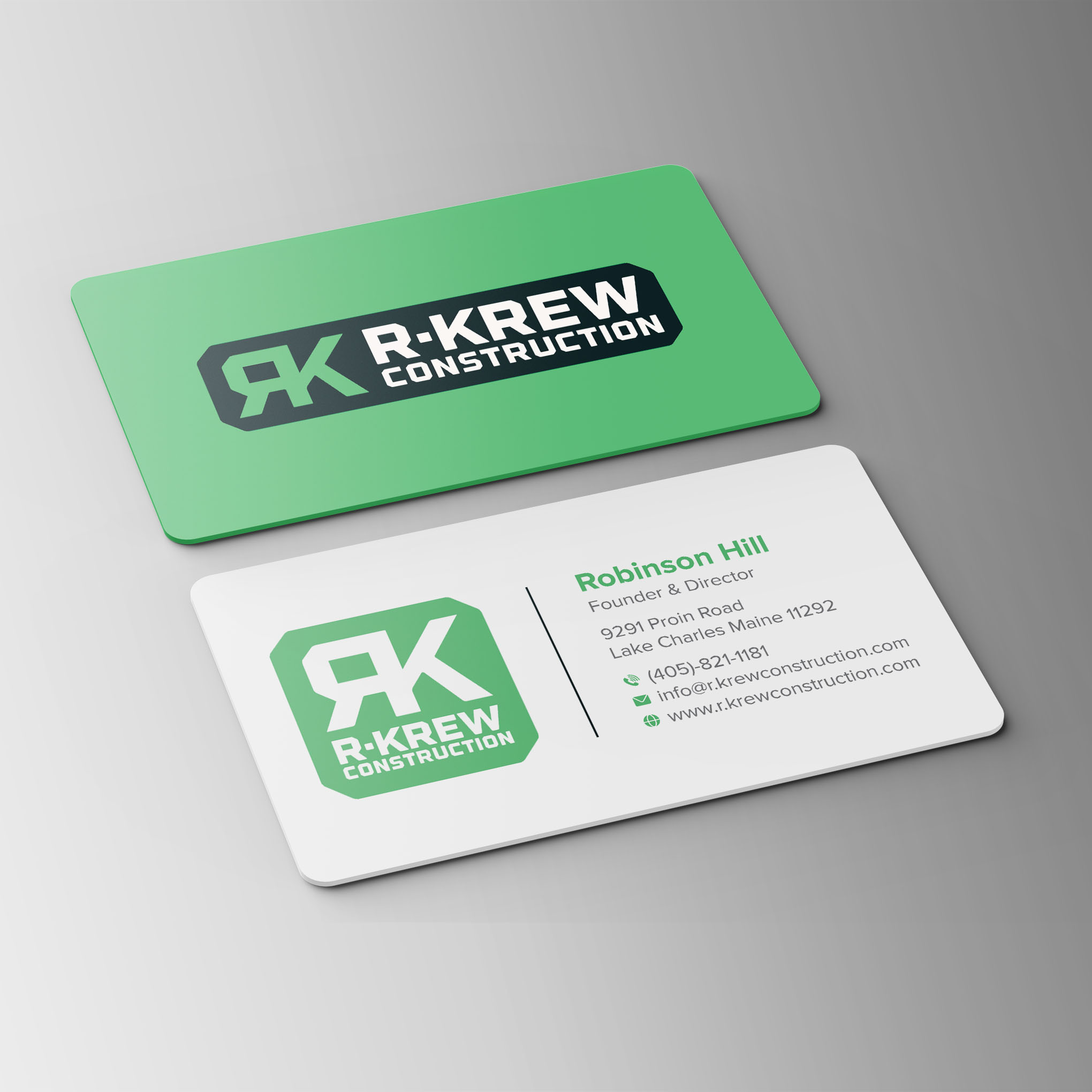 Business Card Design by Bikash Das for RKREW Construction | Design #32172811
