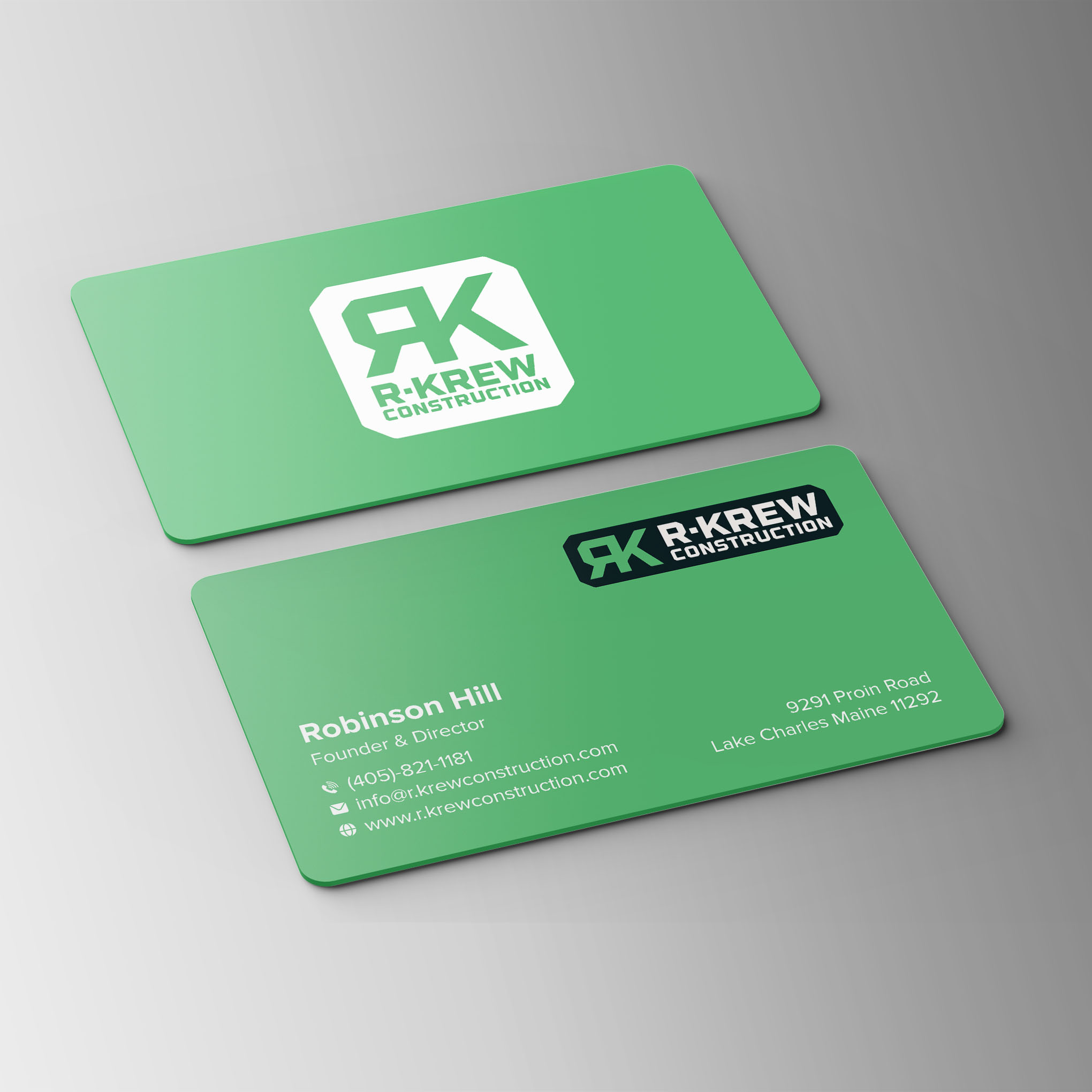 Business Card Design by Bikash Das for RKREW Construction | Design #32173193