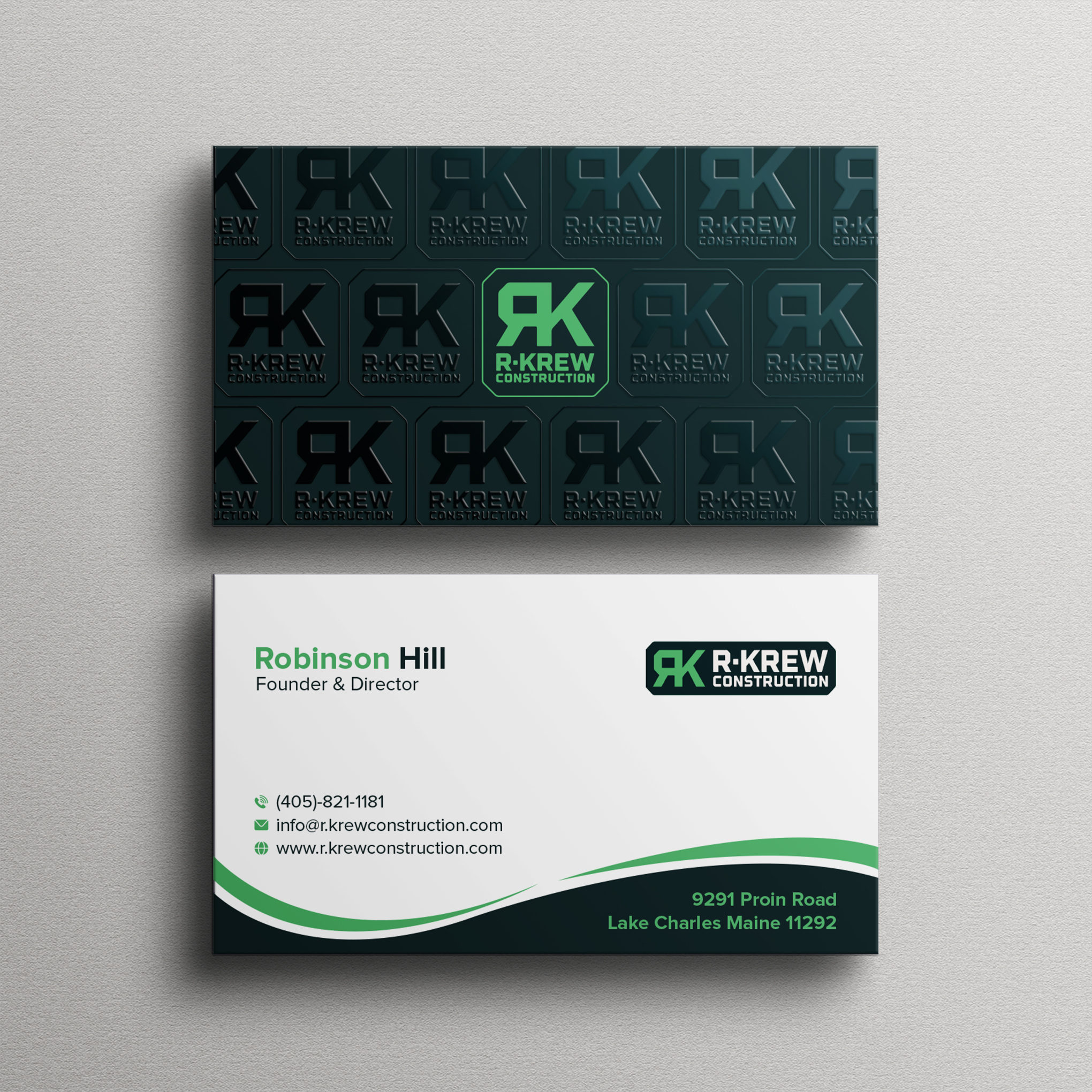 Business Card Design by Bikash Das for RKREW Construction | Design #32193215