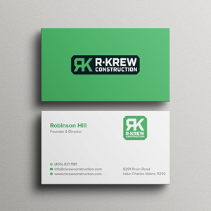 Business Card Design by Bikash Das for RKREW Construction | Design: #32193217