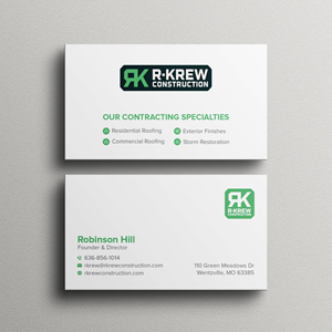 Business Card Design by Bikash Das for RKREW Construction | Design: #32193219