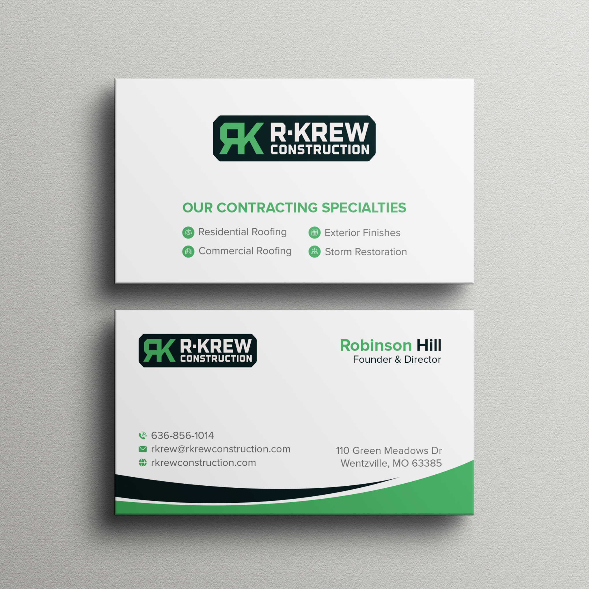 Business Card Design by Bikash Das for RKREW Construction | Design #32193333