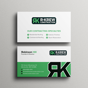Business Card Design by Bikash Das for RKREW Construction | Design: #32193708