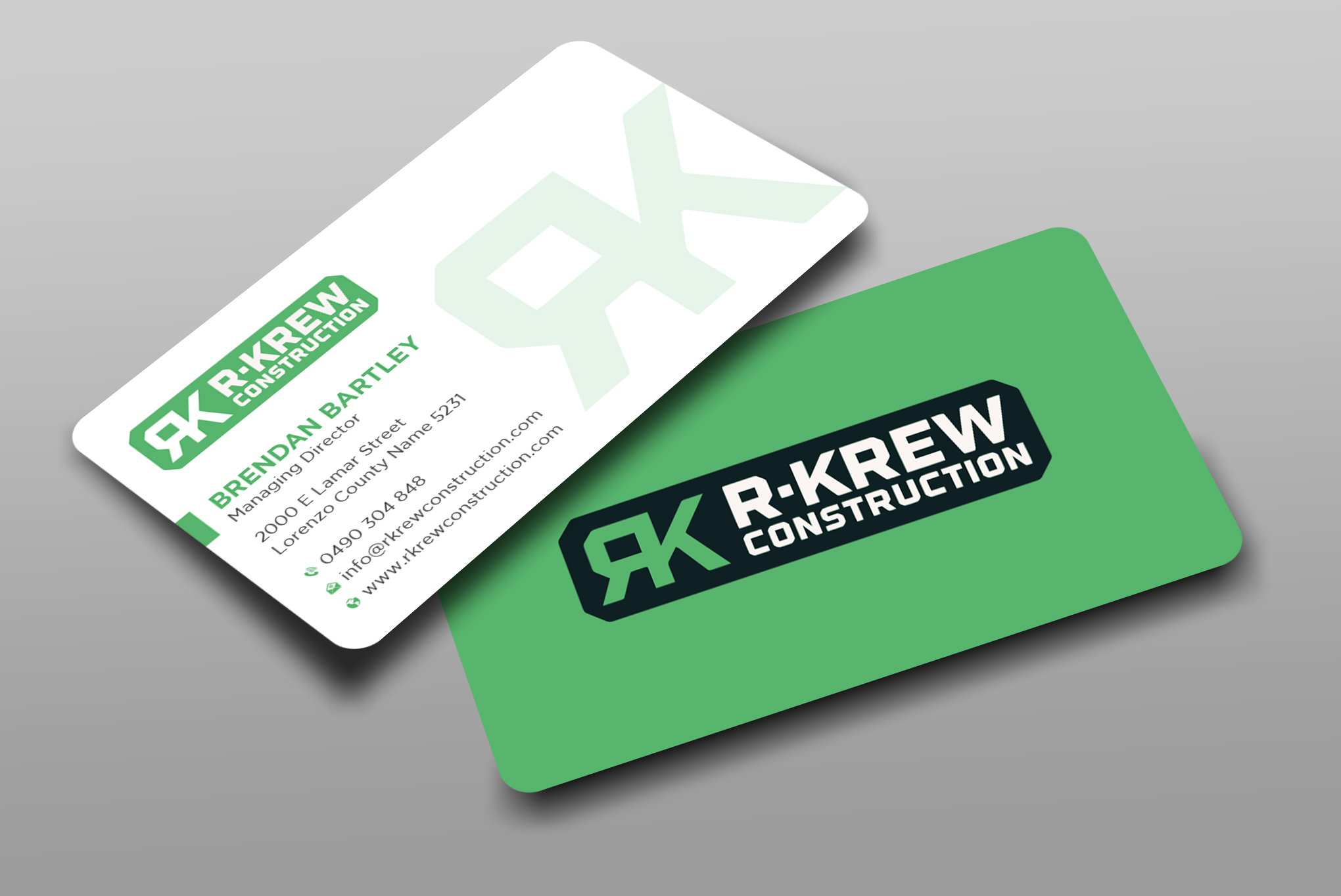 Business Card Design by Uttom 2 for RKREW Construction | Design #32173984