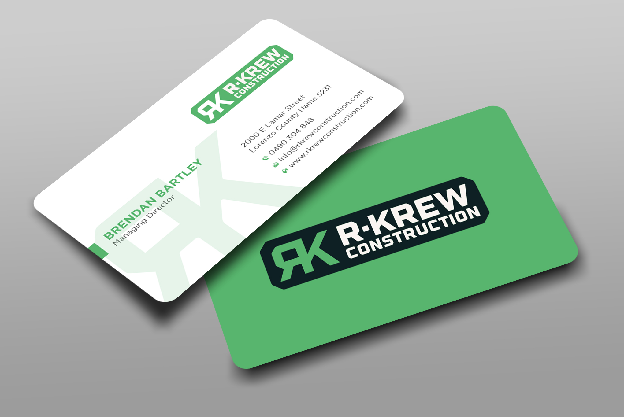 Diseño de Tarjeta de Presentación por Uttom 2 para RKREW Construction | Diseño #32174018