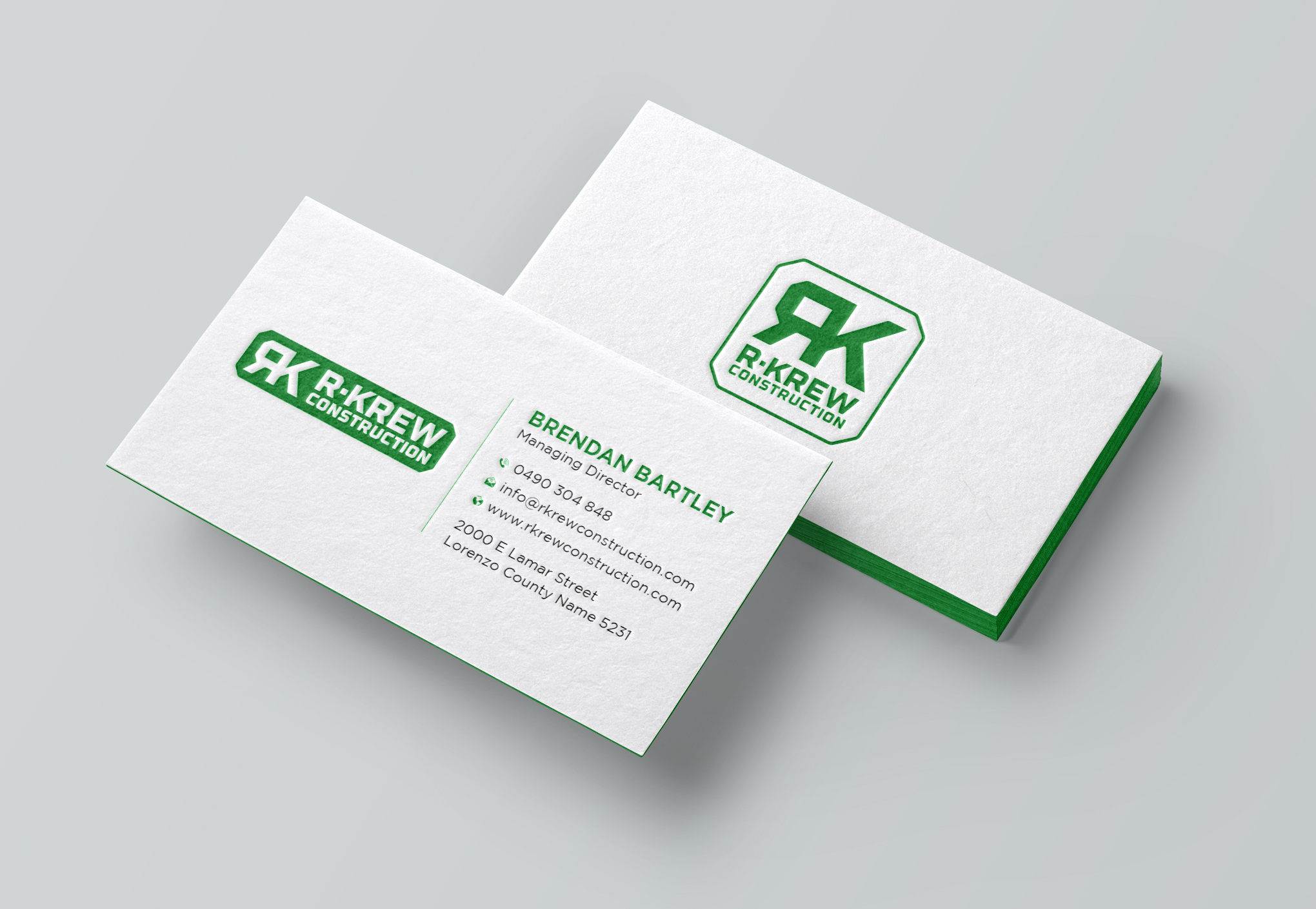 Business Card Design by Uttom 2 for RKREW Construction | Design #32174483