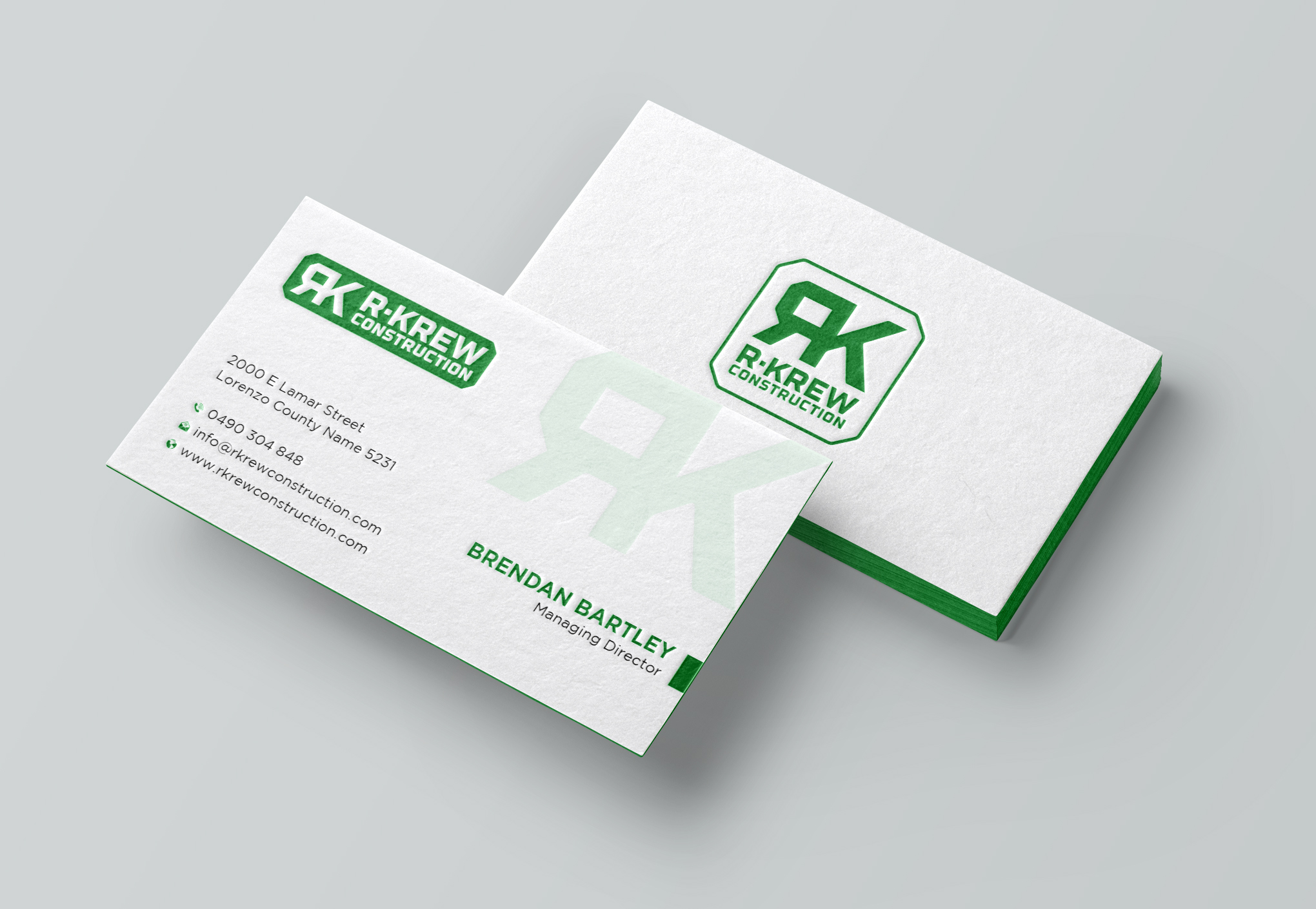 Design de Carte de Visite par Uttom 2 pour RKREW Construction | Design #32174490
