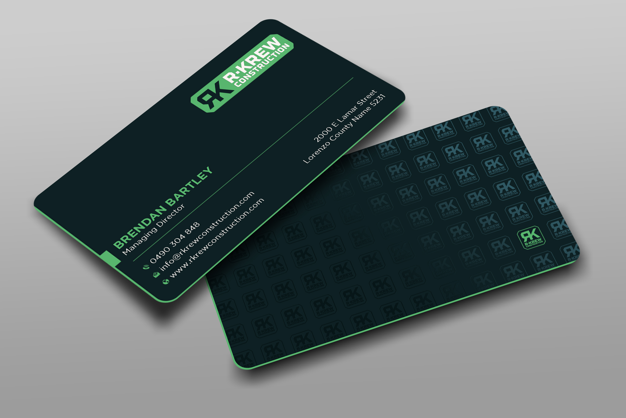 Business Card Design by Uttom 2 for RKREW Construction | Design #32174712