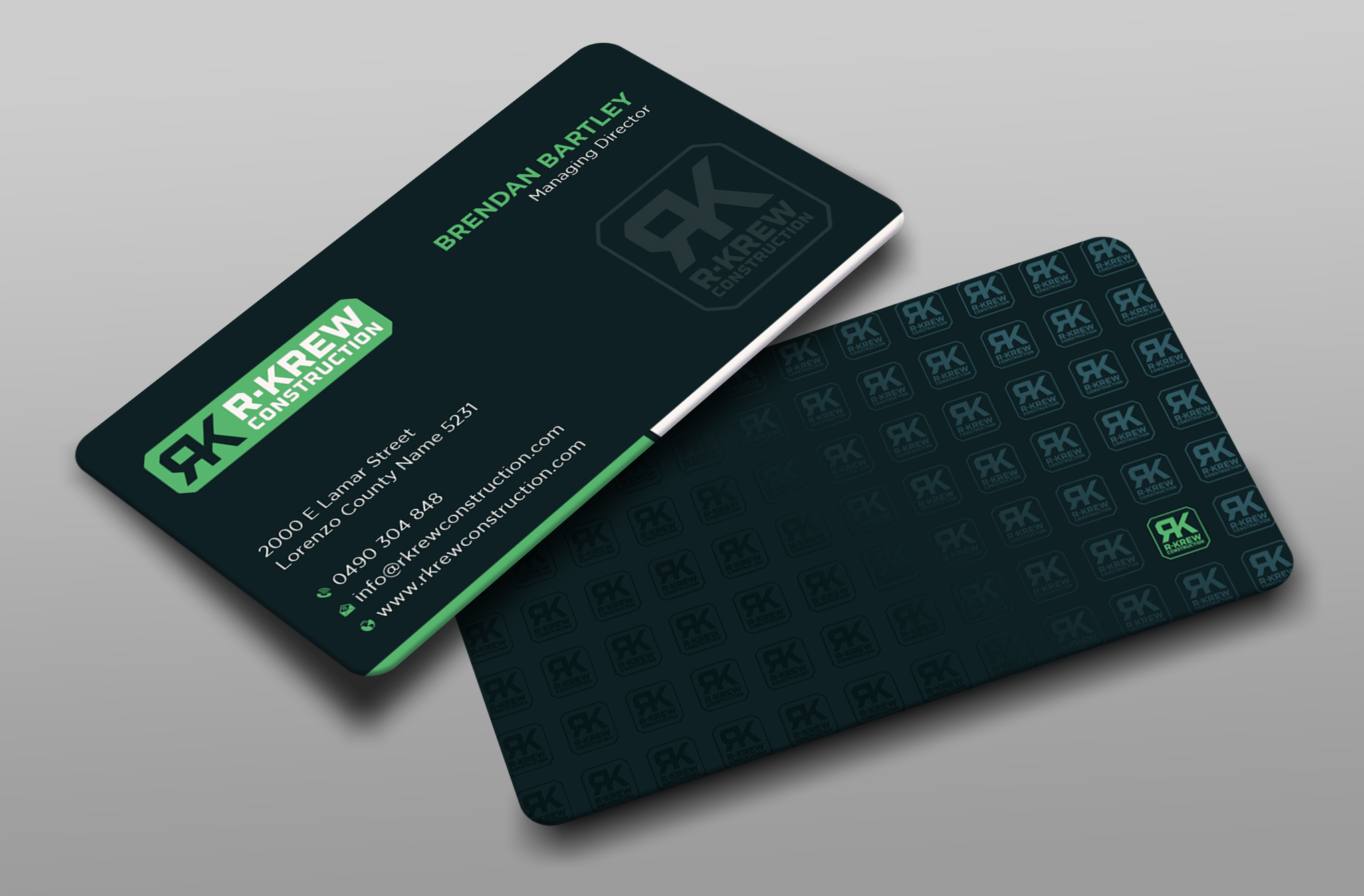 Business Card Design by Uttom 2 for RKREW Construction | Design #32174713